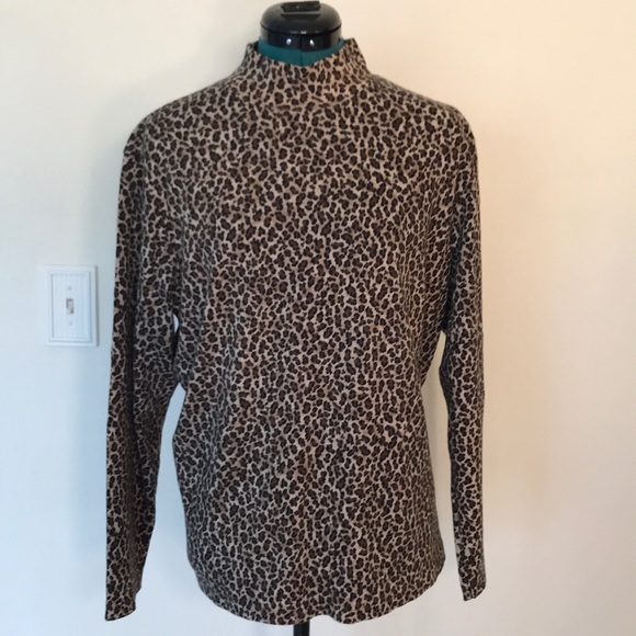 croft & barrow Tops - 💥 Clearance 💥Croft&Barrow Cheetah MockTurtleneck